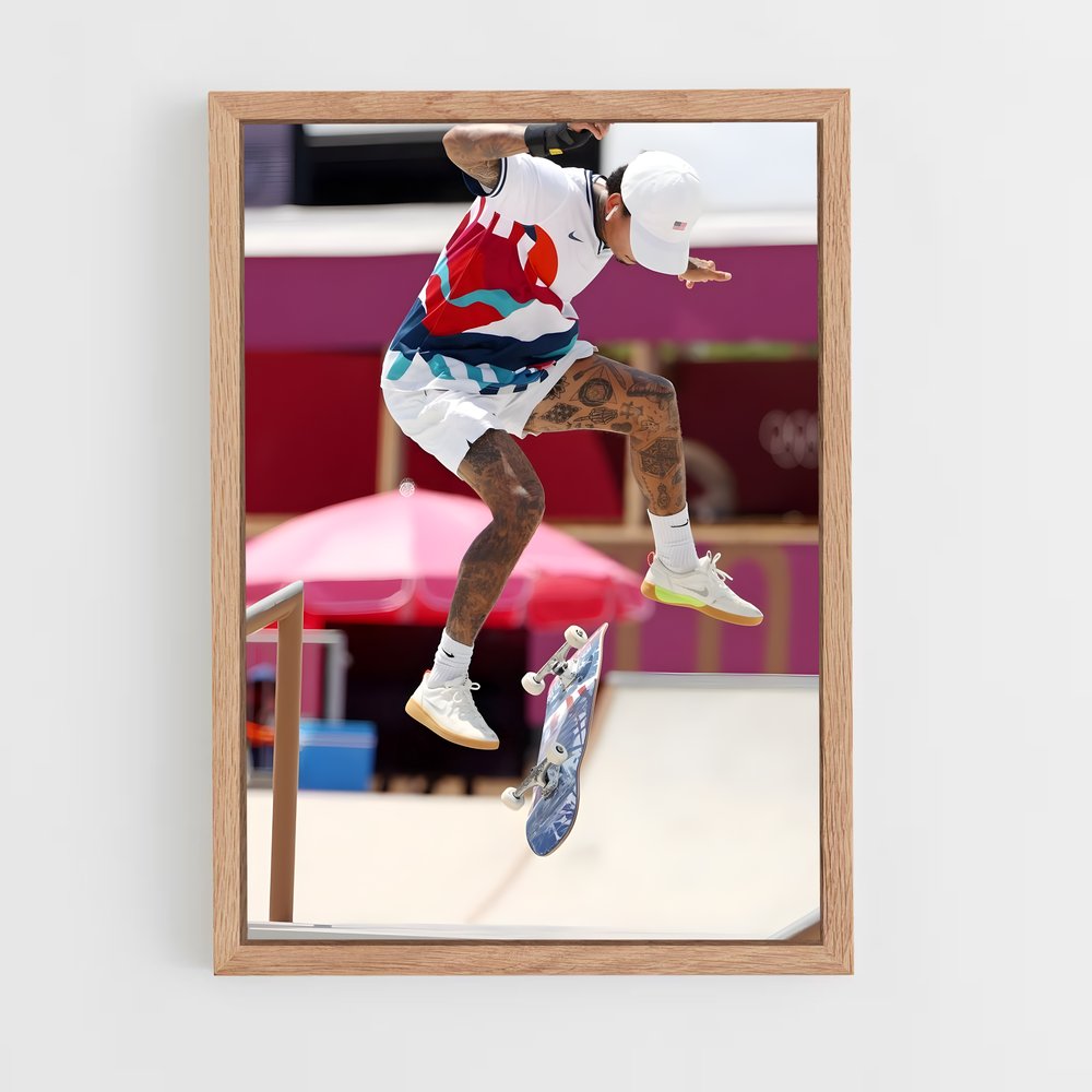 Poster Tricks de Nyjah – affiche Skateboard (vue 4)